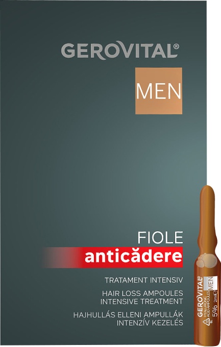 Gerovital Men Fiole Anticădere Păr Tratament Intensiv 10x10ml - Img 1