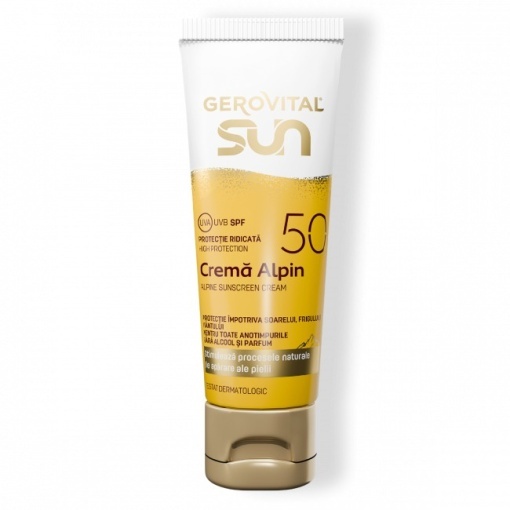 Gerovital Sun Cremă Alpin SPF50 Tub 50ml - Img 1