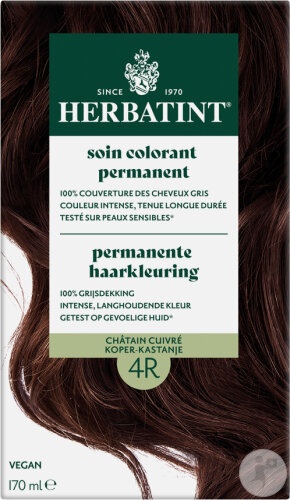 Herbatint Vopsea De Păr Permanentă 4R Castaniu Cupru 1 Kit - Img 1