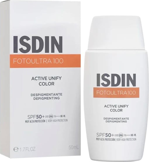 Isdin Foto Ultra 100 Active Unify Color Fusion Fluid SPF50+ Flacon 50ml - Img 1