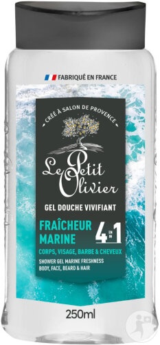 Le Petit Olivier Gel De Duș Bărbați Freshness Marin 4 În 1 250ml - Img 1
