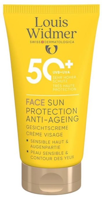 Louis Widmer Protecție Solară Pentru Față Sun Face Anti-Îmbătrânire SPF50+ Fără Parfum 50ml - Img 1