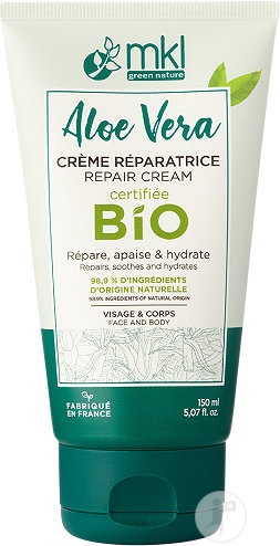 MKL Green Nature Aloe Vera Cremă Reparatoare 3în1 Bio Față Corp Şi Mâini 150ml - Img 1
