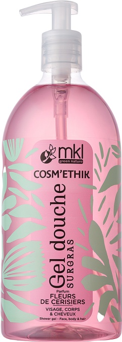 MKL Green Nature Cosm'Ethik Gel De Duș Rehidratant Floare De Cireș 1l - Img 1