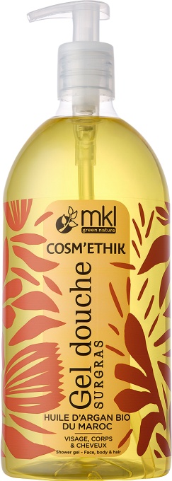 MKL Green Nature Cosm'Ethik Gel De Duș Rehidratant Ulei De Argan Organic Din Maroc 1l - Img 1
