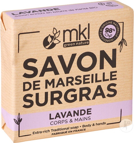 MKL Green Nature Săpun Solid De Marsilia Surgras Cu Lavandă Bio 100g - Img 1