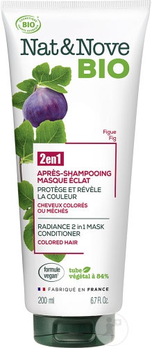 Nat&amp;Nove Bio 2-În-1 Balsam + Masca Strălucire Pentru Păr Vopsit Sau Cu Șuvițe Tub 200ml - Img 1