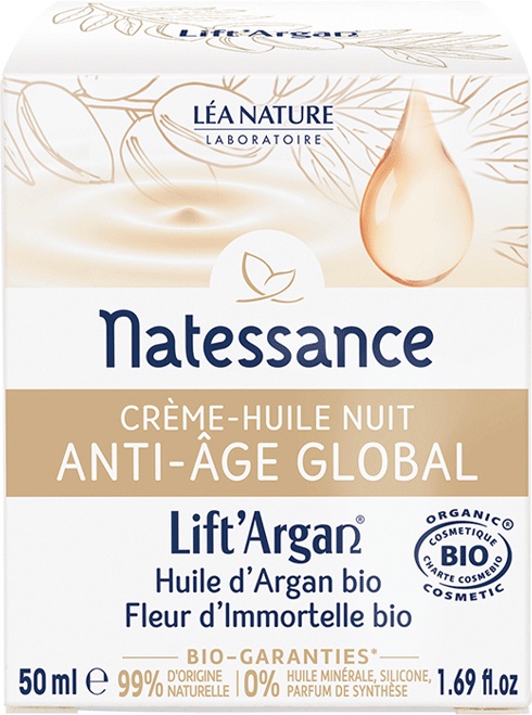 Natessance Bio Cremă-Ulei De Noapte Anti-Age Global 50ml - Img 1