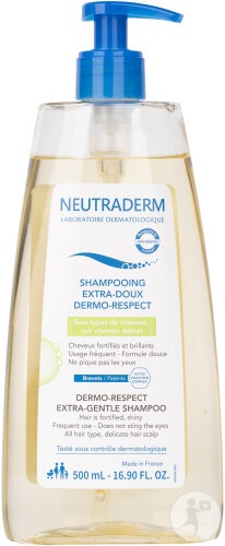 Neutraderm Șampon Extra-Dulce Dermo-Respect Pentru Toate Tipurile De Păr Flacon Pompa 500ml - Img 1