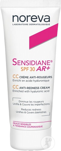 Noreva Sensidiane Ar+ CC Cremă SPF30 Anti-Roșeață Piele Sensibilă 40ml - Img 1