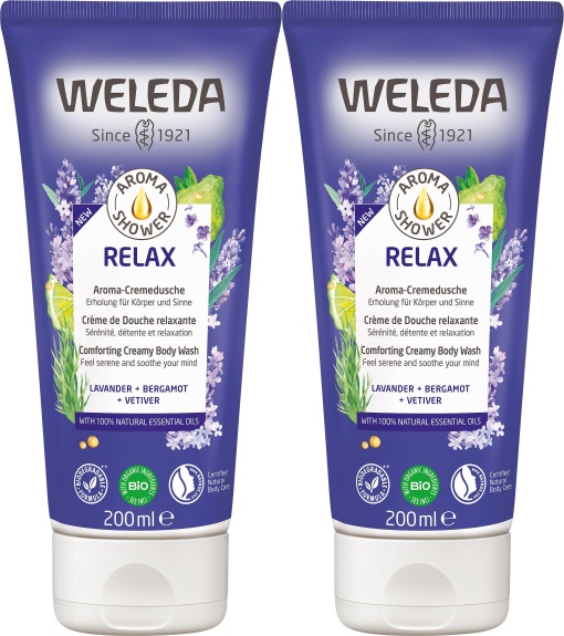Pachet Weleda Aroma Shower Relax Cremă De Duș Relaxantă 2x200ml - Img 1