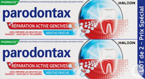 Parodontax Reparare Activă Gingii Pastă De Dinți Mentă Proaspătă Tuburi 2x50ml - Img 1