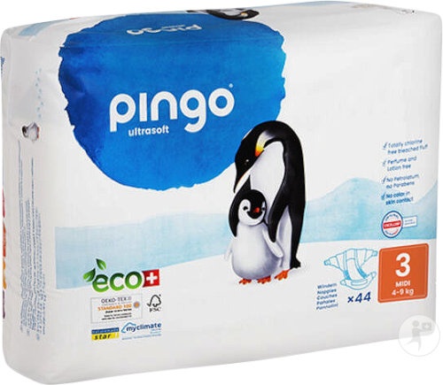 Pingo Scutece Ecologice De Unică Folosință Mărimea 3 Mini 44 Bucăți - Img 1