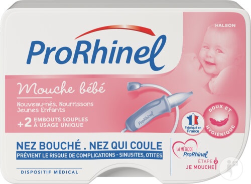 ProRhinel Aspirator Nazal Bebeluși + 2 Capete Moi De Unică Folosință 1 Set - Img 1