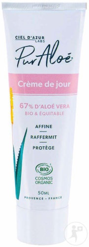 Pur'Aloé Cremă De Zi Cu 67% Aloe Vera Bio Tub 50ml - Img 1