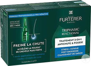 René Furterer Triphasic Reactional Tratament Anticădere Pentru Cădere Ocazională A Părului 12x5ml - Img 1