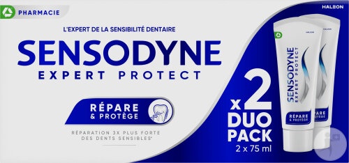 Sensodyne Expert Protect Pastă De Dinți Reparare Și Protecție Mentă Proaspătă 2x75ml - Img 1