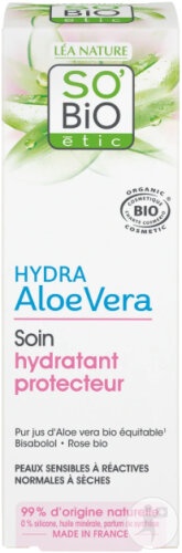 So'Bio Étic Aloe Vera Cremă Hidratantă Protectoare Pentru Ten Sensibil Și Reactiv 50ml - Img 1