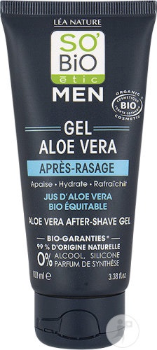 So'Bio Étic Men Gel After‑Shave Cu Suc De Aloe Vera Bio Tub 100ml - Img 1