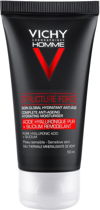 Vichy Homme Structure Force Tratament Global Hidratant Anti-Îmbătrânire Piele Sensibilă 50ml - Img 1