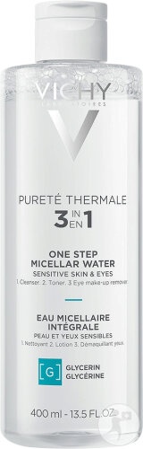 Vichy Pureté Thermale 3în1 Apă Micelară Integrală Pentru Piele Si Ochi Sensibili 400ml - Img 1