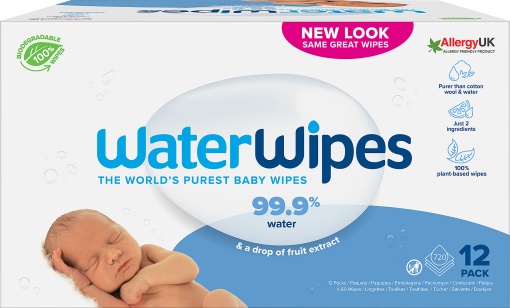 Waterwipes Șervețele Umede Pentru Bebeluși 12x60 720 Bucăți - Img 1