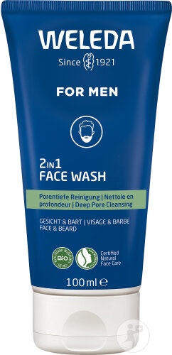 Weleda Men 2în1 Curățare În Profunzime Față Și Bărbie Bio 100ml - Img 1