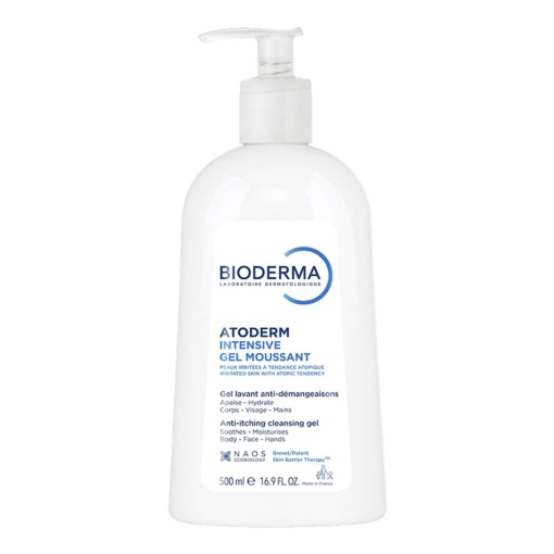 Bioderma Atoderm Intensive Gel Spumant Ultra Bogat Calmant Pielea Foarte Uscată Și Sensibilă 500ml - Img 1