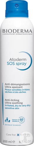 Bioderma Atoderm SOS Spray Ultra-Calmant Piele Sensibila Uscata Iritata Flacon 200ml - Img 1