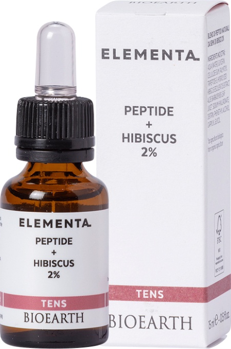 Bioearth Elementa Tens Ser Cu Peptide Şi Hibiscus 2% 15 ml - Img 1