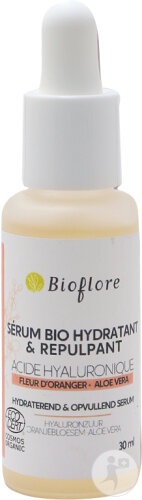 Bioflore Ser Hidratant Și Repulpant Bio Cu Floare De Portocal Fără Apă Adăugată Cu Acid Hialuronic 2% 30ml - Img 1