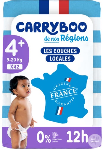 Carryboo Scutece Mărimea 4+ 9-20kg 42 Bucăți - Img 1