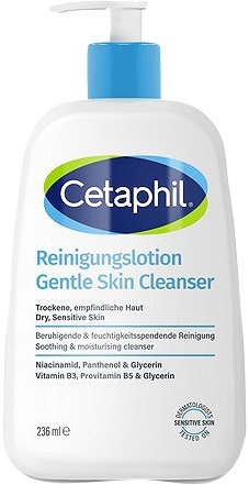 Cetaphil Gentle Skin Cleanser Gel De Curățare Piele Uscată/Sensibilă 236ml - Img 1