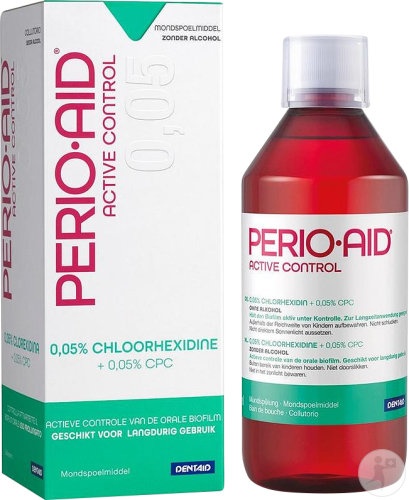 Dentaid Perio-Aid Active Control Apă De Gură Fără Alcool Flacon 500ml - Img 1