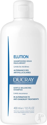 Ducray Elution Șampon Blând Reechilibrant 400ml - Img 1