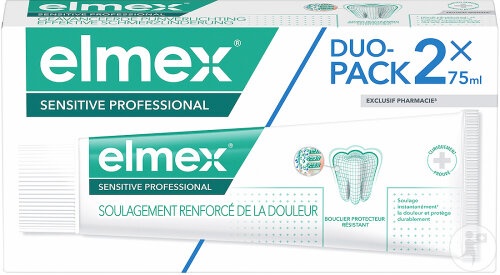Elmex Sensitive Professional Pastă De Dinți Pentru Dinți Sensibili Duo Pachet 2x75ml - Img 1