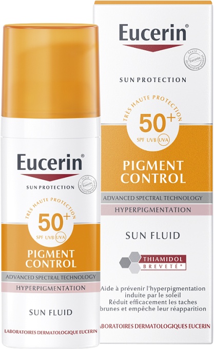 Eucerin Fluid de Protecție Solară Împotriva Pigmentării Sun Pigment Control SPF50+ Flacon Cu Pompă 50 ml - Img 1