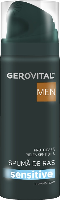 Gerovital Men Spumă De Ras Sensitive 200ml - Img 1
