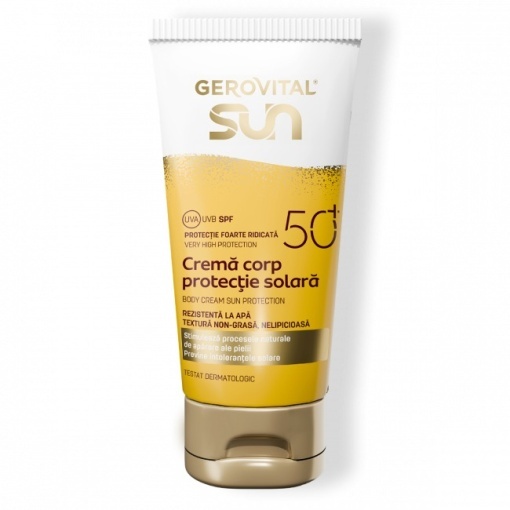 Gerovital Sun Cremă Corp Protecție Solară SPF50+ Tub 150ml - Img 1