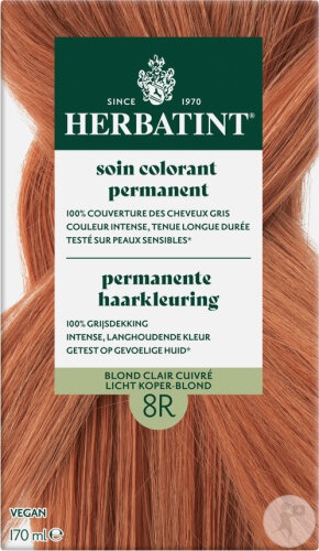 Herbatint Vopsea De Păr Permanentă 8R Blond Deschis Cupru 1 Kit - Img 1