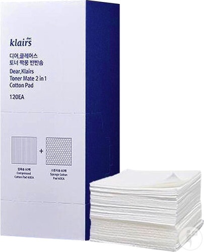 Klairs Toner Mate 2-În-1 Dischete Demachiante 120 Bucăți - Img 1
