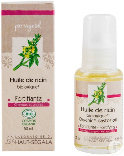 Laboratoire Du Haut-Ségala Ulei De Ricin Bio Fortifiant Pentru Păr Și Unghii 50ml - Img 1