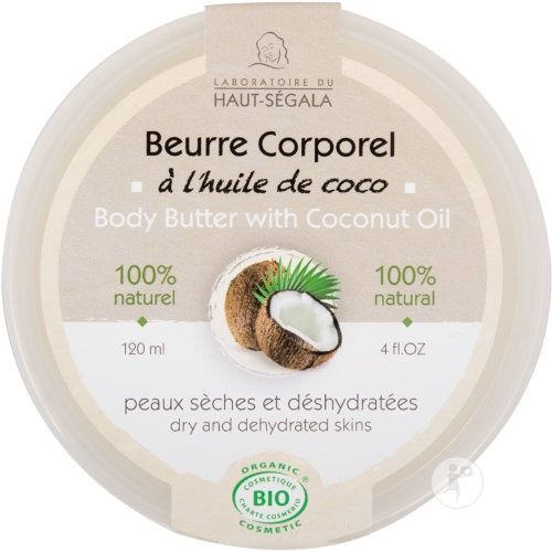 Laboratoire Du Haut-Ségala Unt De Corp Cu Ulei De Cocos Bio Pentru Piele Uscată Și Deshidratată 120ml - Img 1