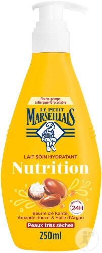 Le Petit Marseillais Lapte Hidratant Îngrijire Nutritivă Flacon 250ml - Img 1