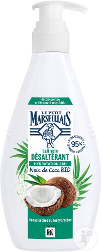 Le Petit Marseillais Loțiune Hidratantă Pentru Corp Cu Lapte De Cocos, Flacon Cu Pompă 250 Ml - Img 1
