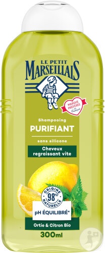 Le Petit Marseillais Șampon Purificator Urzică Bio Lămâie Flacon 300ml - Img 1