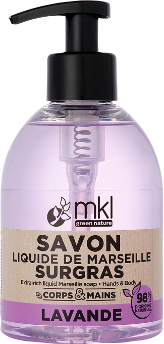 MKL Green Nature Săpun Lichid De Marseille Rehidratant Lavandă Corp/Față/Mâini 300ml - Img 1