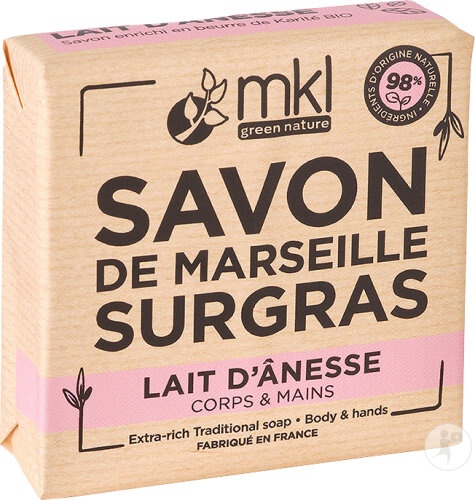 MKL Green Nature Săpun Solid De Marsilia Surgras Cu Lapte De Măgăriță Bio 100g - Img 1