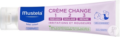 Mustela Bébé-Enfant Cremă Pentru Schimbatul Scutecului 1-2-3 50ml - Img 1