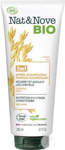 Nat&amp;Nove Bio 2-În-1 Balsam + Masca Nutritivă Pentru Păr Uscat Tub 200ml - Img 1